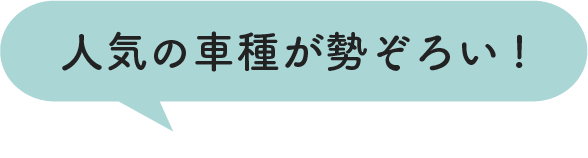 人気の車種が勢ぞろい!